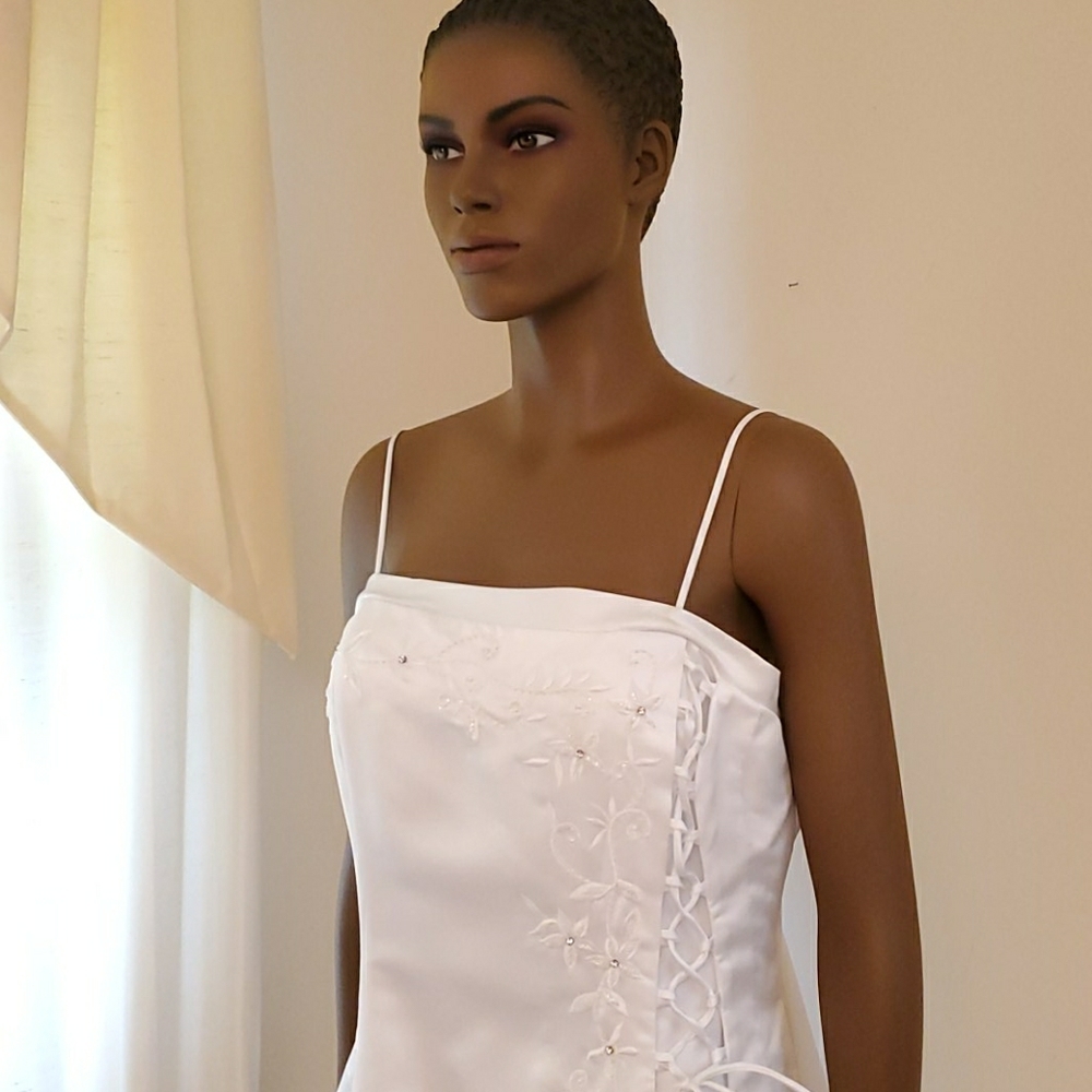 White formal gown
